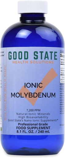 [BRSWIFD5BNYGYFA5] Good State Liquid Ionic Molybdenum (96 servings at 2 mg elemental, plus 2 mg fulvic acid - 8 fl oz)