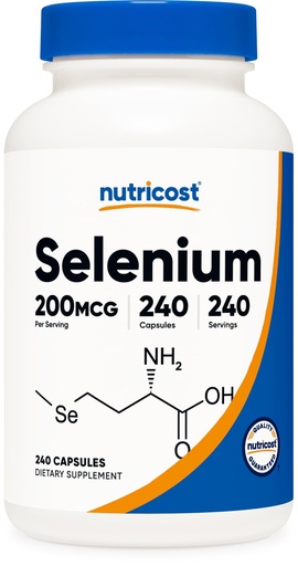 [BRSWG2YLOEMRADQ4] Nutricost Selenium 200mcg, 240 Vegetarian Capsules, Non-GMO, Gluten Free L-Selenomethionine