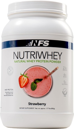 [BRSWECQKCFYR6GTL] NF Sports Post Workout Nutri Whey Protein Powder, Dietary Supplement, Amino Energy, Supports Immunity, BCAA Powder, Helps Fight Stress (Alpine Strawberry Powder, 828g, 23 Servings)