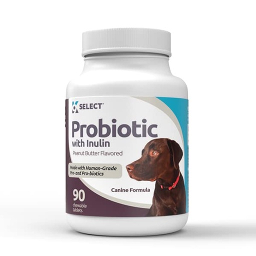 [BRSWGBQNCIHRQ2QY] K9 Select Pet Probiotics for Dogs with Inulin – Dog probiotics for Digestive Health & Gut Support with Digestive Enzymes for Dogs, Supports Yeast Balance & Dog Digestive Support – 90 Tablets