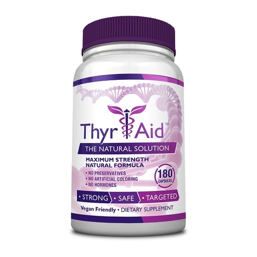 [BRSROEIROJ7GGCLG] ThyrAid - Thyroid Supplement - Iodine, Kelp, Ashwagandha - Vegan - 1 Bottle (3 Month Supply, 180 Capsules)