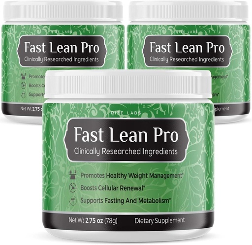 [BRSROHACB4OQ43TB] rize labs Fast Lean Pro, Official Fast Lean Pro Advanced Formula Supplement Reviews, FastLeanPro Hydration BCAA Drink Capsules in a Jar, Easy to Scoop and Tastes Great (90 Servings) (Pack of 3)