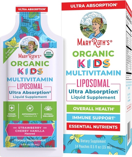 [BRSRMZA6CVYRUCDP] MaryRuth Organics Multivitamin for Kids | Sugar Free | Liquid Vitamins | Immune Support Supplement | Cognitive Health & General Wellness | USDA Organic | Vegan | Non-GMO | 14 Hizmet