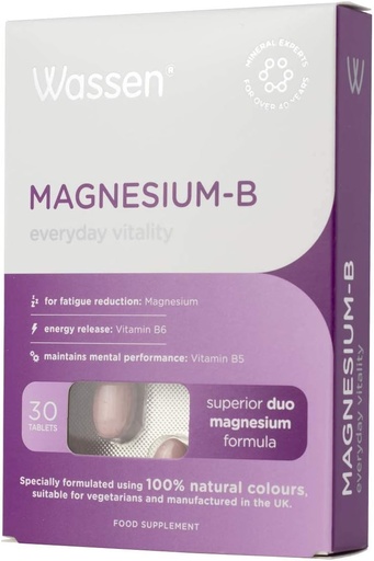 [BRSWIY32AR5GGYLO] Wassen Magnesium B 30 Tablets by Wassen International