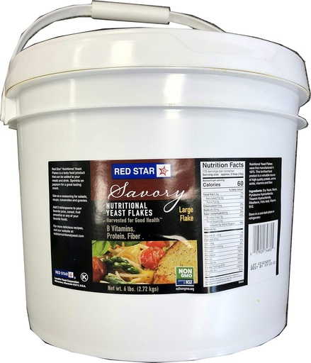 [BRSWIYYCCRYQEC34] RED STAR Nutritional Large Yeast Flake, 6 Pound