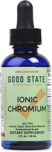 [BRSWIFQQAJ6BGFL4] Good State Liquid Ionic Chromium Ultra Concentrate - 10 Drops Equals 200 mcg - 100 Servings Per Bottle