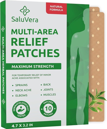 [BRSROGQFOINBGDTZ] Patches - Extra nagy hőfoltok - Maximális szilárdság Természetes izom & Joint Relief Back Patches - Fast- Acting, Gentle on Skin, Hot Patches for Back, Boulder, Neck, Knee & Foot, 10 Pack (L)