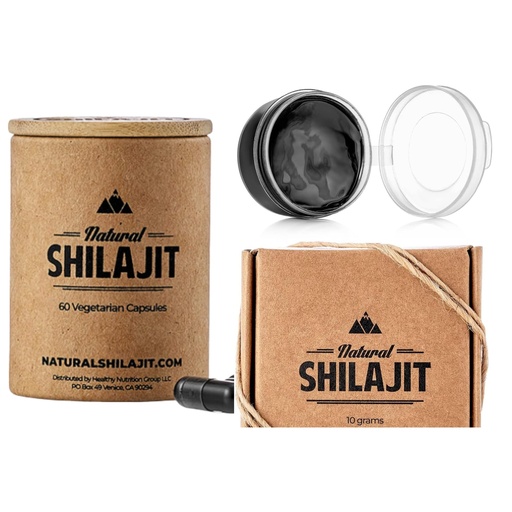 [BRSROAL7CICREELV] Natural Shilajit Resin - 10 Gram Shilajit Supplement with Fulvic Acid & Trace Minerals, Plant Based Nutrients & NATURAL SHILAJIT Capsules (1-2 Months Supply) - 60 Count - Shilajit Supplement