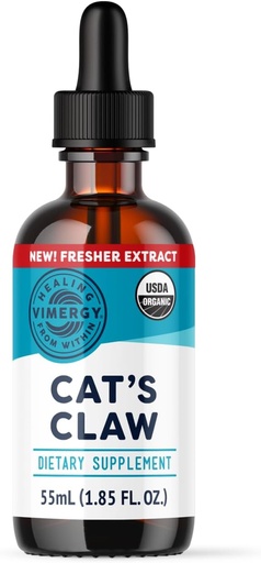 [BRSRMAIFDMMR4ELU] Vimergy Organic Cat’s Claw Liquid – Provides Antioxidant Support* – Benefits The Immune System* – Organic, Vegan, Gluten-Free, Non-GMO – 30 Servings (55 ml)