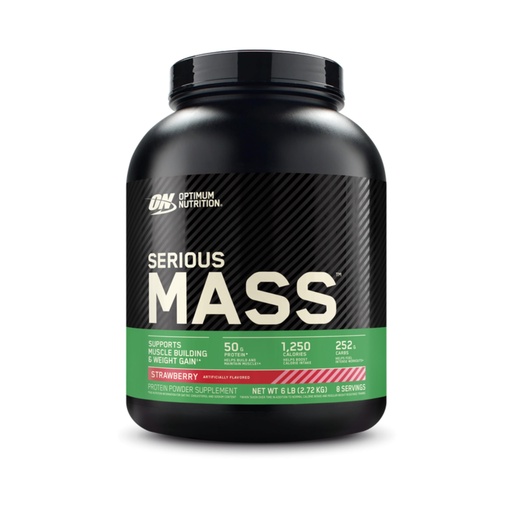 [BRSWIY34CF5GEALY] Optimum Nutrition Serious Mass, Weight Gainer Protein Powder, Mass Gainer, Vitamin C and Zinc for Immune Support, Creatine, Strawberry, 6 Pound (Packaging May Vary)