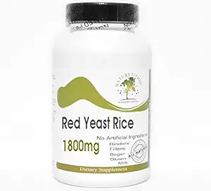 [BRSWKEYPBN6RM2Y5] Red Yeast Rice 1800mg ~ 180 Capsules - No Additives ~ Naturetition Supplements