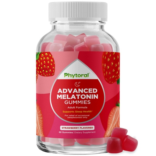[BRSWYFT7CV5WK3DJ] Melatonin Gummy Vitamins Sleep Supplement - Natural Adult Melatonin Gummies 5mg Deep Sleep Supplement - 5mg Mood Support Restful Gummies and Nighttime Immunity - 60 Count
