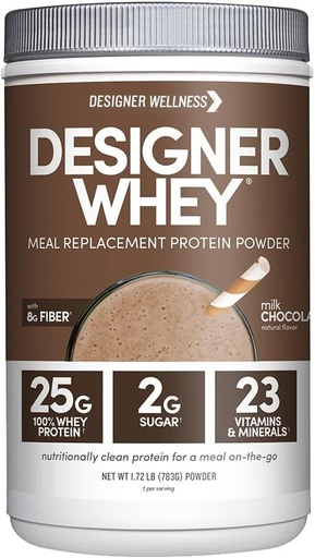 [BRSWKHD5CZ7RCHL7] Designer Wellness, Designer Whey Protein Meal Erstatning Powder, Organic Superfood Complex Carbs, Vitaminer, Mineraler, Gluten- Free, Milk Chocolate, 1,72 Pound