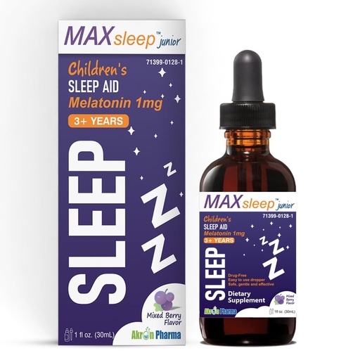 [BRSRAGLQCIBQAAI6] MAX Sleep Junior for Kids - Melatonin Sleep Drops for Sweet Dreams