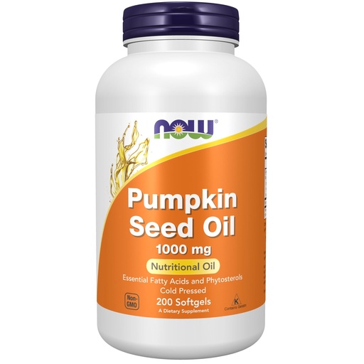 [BRSWYZQRCQCAMC32] NOW Supplements, Pumpkin Seed Oil 1000 mg with Essential Fatty Acids and Phytosterols, Cold Pressed, 200 Softgels