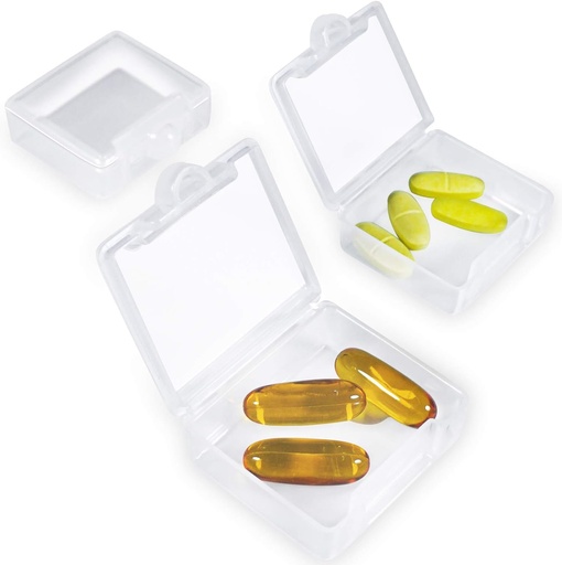 [BRSWYHT3OV5Q2YLV] Small Pill Cases Organizers 3 Pack, Daily Pill Case One Day Mini Pill Box Container Portable for Purse Pocket Small Pill Holder Case (White)