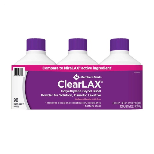 [BRSWKHY3OB7AOETY] Member's Mark ClearLAX (17.9 Ounce, 3 Pack)