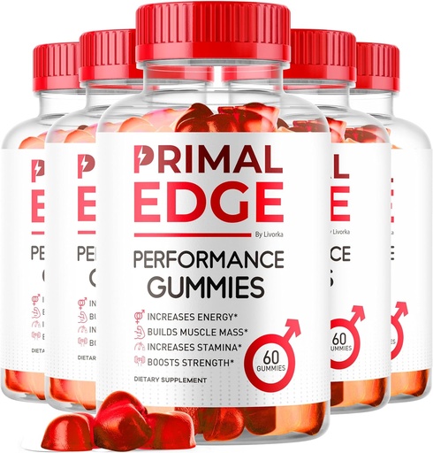 [BRSRAHY5CMMRE3LH] (5 Pack) Primal Edge Mens Gummys, Primal Edge, Primal Edge Gummys, Primal Edge 高级公式 Gummys, Primal Edge 辅助 Gummys, 300 Gummys 5个月
