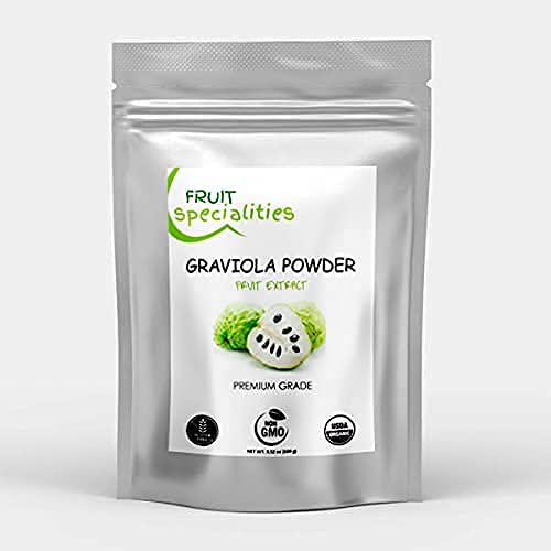 [BRSWGYIYA57BU2A6] Graviola (Soursop) Organic Fruit Powder, All-Natural Pure Graviola Fruit Powder, Annona Muricata Guanabana (3.52 oz)