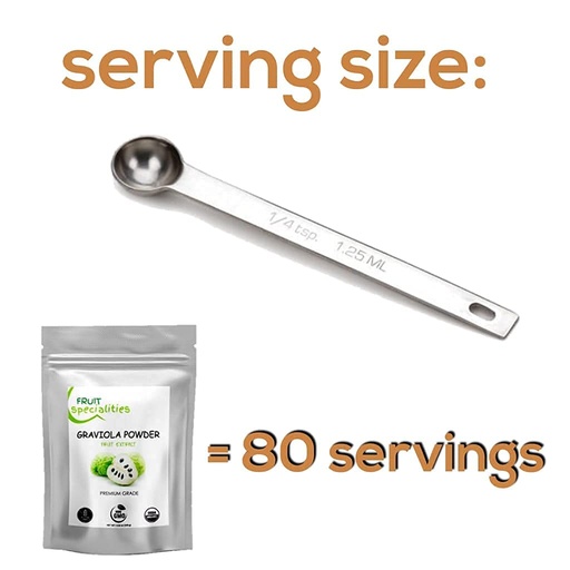 [BRSWGYIYA57BU2A6] Graviola (Sursop) Organski sadni prah, vse naravno Pure Graviola sadni prah, Annona Muricata Guanabana (3.52 oz)