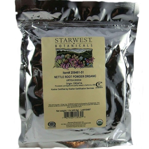 [BRSWICAYOV4QI3IZ] Starwest Botanicals Organic Nettle Root Powder, 1 Pound
