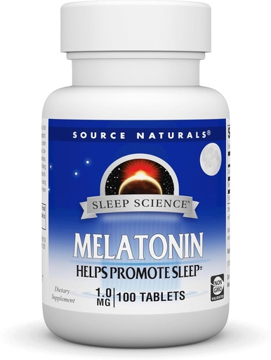 [BRSWIYTYCUPGIFT2] Source Naturals Melatonin 1 mg - 100 Tablets