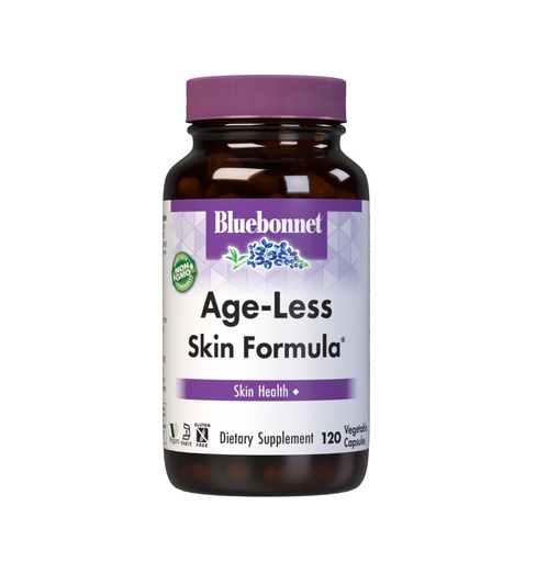 [BRSWIYT7BIAB2YDK] BlueBonnet Age-Less Skin Formula Capsules, White, Vegetable, 120 Count