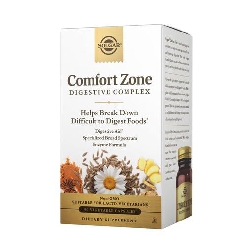 [BRSWI2YZCQOQEHQV] Solgar Comfort Zone Digestive Complex - 90 Vegetable Capsules - Enzymes to Support the Body’s Natural Digestive Process & Break Down Difficult-to-Digest Foods - Kosher - 90 Servings