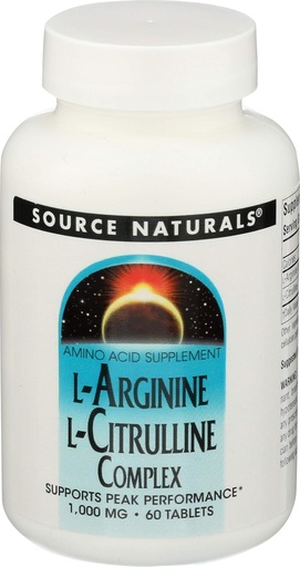 [BRSWI2QRCQJQKFDI] L Arginine L Citrulline Complex Source Naturals, Inc. 60 Tabs