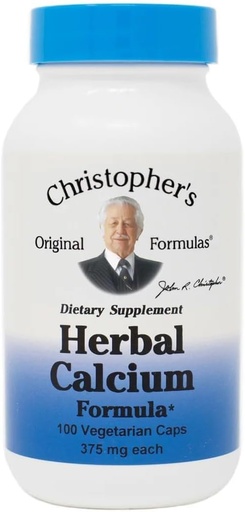[BRSWIFQCAUAWM2DO] Christopher's Original Formulas Herbal Calcium, Natural Bone Support, 100 Caps, Pack of 1