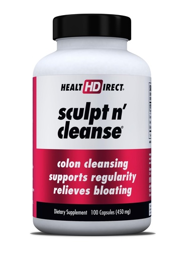 [BRSWIYYGBECBCHTU] HEALTH DIRECT Sculpt n' Cleanse - Herbal Colon Cleanse for Digestive Health & Regularity - Natural Detox & Gut Flush Supplement - 100 Veggie Capsules