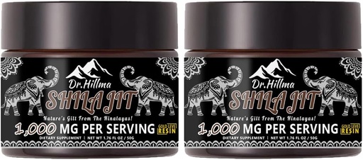 [BRSROA33AAMAIG3Z] Resina Shilajit puro, Grado Dorado Auténtico A,1000mg Potencia máxima orgánico Shilajit resina natural con ácido fúlvico para la energía, soporte inmunológico,50 gramos,2 paquete