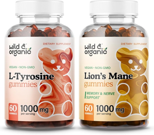 [BRSRAGD3BUOWEDLL] Wild & Organic L- Tyrosine Gumies & Lion 's Mane Gumies