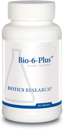 [BRSWGFAYAV6BMDTK] Biotics Research Bio 6 Plus Digestive Support, Supports Pancreatic Function, 50,000 NF Units Amylase, 9.300 NF Units Lipase, 50,000 NF Units Protease, Pancreatic y Digestive Enzymes 90 Tablets