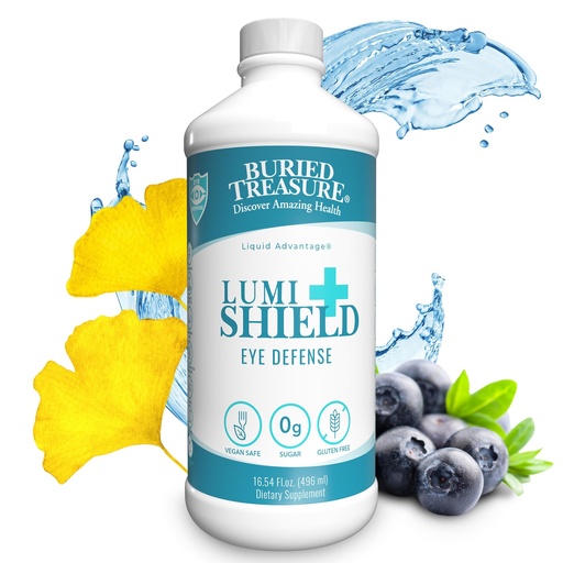 [BRSWGFI3A55RYCYU] Buried Treasure LumiShield Plus - Peppermint Flavor 16 oz. Eye Health Support in Liquid Supplement