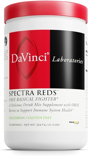 [BRSWIYAFOACR63DE] DAVINCI Labs Spectra Reds - Συμπλήρωμα μειγμάτων ποτών για την Αντιοξειδωτική Υγεία* - Immune & Liver Health Aid with Grape Seed Extract* - Συμπλήρωμα σκόνης Υποστηρίζει Eye & Heart Health* - 30 Servings (324,9 g)