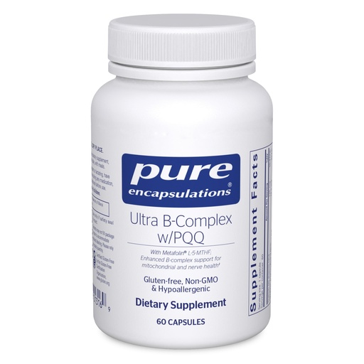 [BRSWIZYYBQCAMF3E] Pure Encapsulations Ultra B-Complex with PQQ | Vitamin B Supplement to Support Nerves, Cells, Methylation, and Mitochondrial Health* | 60 Capsules