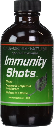 [BRSWIYQECUOQKEYV] California Natural Immunity Shots 4oz Пляшка цинк, Органічний Ginger Root, Oregano Oil - Потенціал & Чистий імунітет Booster - Імунна підтримка системи (Pack of 1)