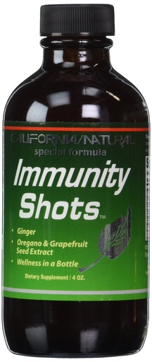 [BRSWIYQECUOQKEYV] California Natural Immunity Shots 4oz Bottle Zinc, Organic Ginger Root, Oregano Oil - Potent & Pure Immune System Booster - Immune System Support (Pack of 1)