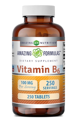 [BRSWYAQ7DN6RSCAZ] Amazing Formulas Vitamin B6 Supplement | 100 Mg per Serving | Tablets | Non-GMO | Gluten-Free | Made in USA (1 Pack, 250 Count)