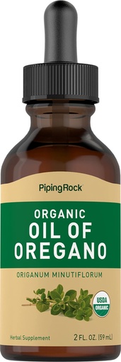 [BRSWIFDQAV4BKHLO] Piping Rock Oil of Oregano Organic Liquid Drops | 2 fl oz | with Extra Virgin Olive Oil | Herbal Extract Supplement | Non-GMO, Gluten Free