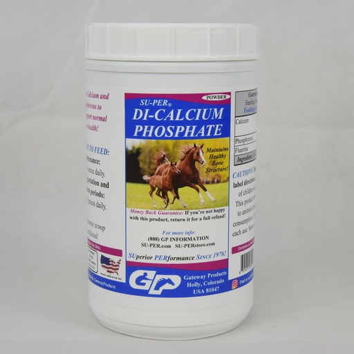 [BRSROHYRC4CQO3TL] SU-PER Di-Calcium Phosphate Horse Minerals - Calcium & Phosphorus Support for Healthy Bone Structure - 4 Pounds