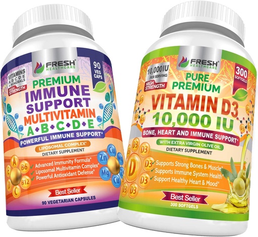 [BRSWYBAOBEJRQCTX] FRESH HEALTHCARE Immune Multvitamin and Vitamin D3 - Bundle