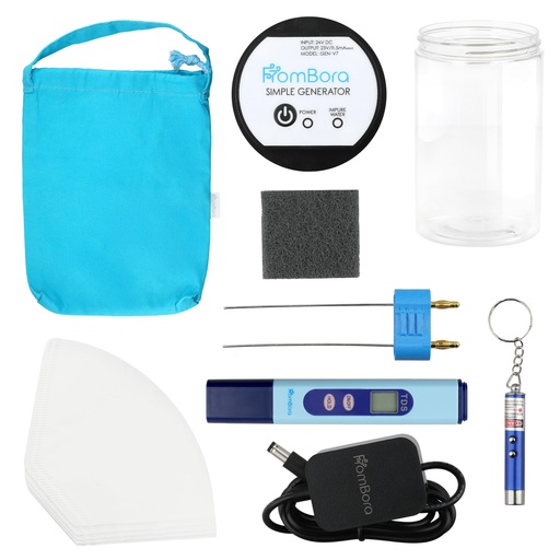 [BRSRMZYKBEFRMF3L] Colloidal Silver Generator Kit – 99.99% Pure Silver Wire, TDS Meter, Laser, Jar & Travel Bag – Constant Current Machine for True Nano Particles at Home