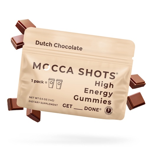 [BRSW2ZQNOYCQ4HTH] SGC Highest Concentration 100mg Caffeine per Gummy, 2 Gummies per Pack, 12-Pack Mocca Shots Dutch Chocolate Plant-Based Instant Energy with Herbal nootropics