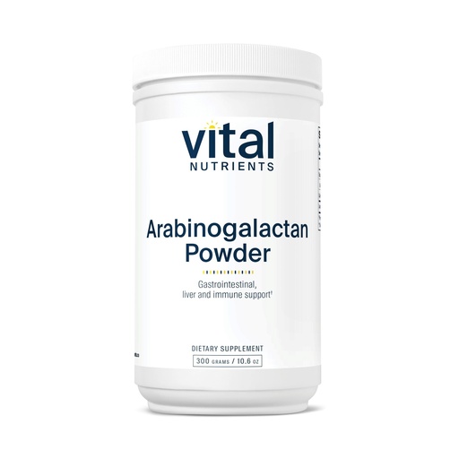 [BRSWIYYEBAMREDQ5] Vital Nutrients Arabinogalactan Powder - Vegan Prebiotic Fiber Supplement for GI Health, Liver, and Immune Support* - Gluten, Dairy, Soy Free - Non-GMO - 300g