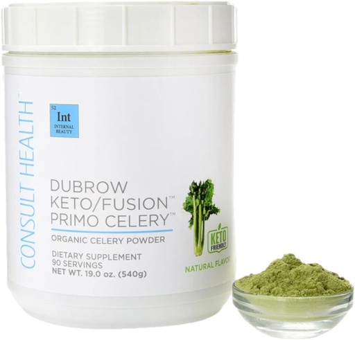 [BRSRMHQ5OQCGAH3O] Consult Health Primo Celery Instant Juice Drink Mix Powder for Gut Health Certified Organic - Non GMO - Supports Healthy Digestion - Detoxes & Hydrates - Keto/Fusion Friendly - 19.0 oz