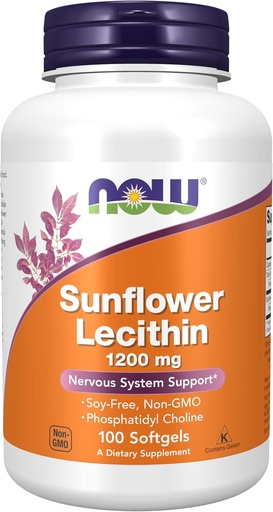 [BRSWIZY4AF5AAAY7] NOW FOODS Sunflower Lecithin 1200MG, 100 Count