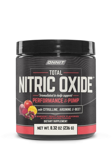 [BRSWGBDQCMFAM33P] ONNIT Total Nitric Oxide Exercise Performance Powder, IGEN Non-GMO Tested Dietary Supplement for Muscle Performance and Recovery, NO3-T Arginine Nitrate, Harvest Fruit Punch Flavor, 20 Servings