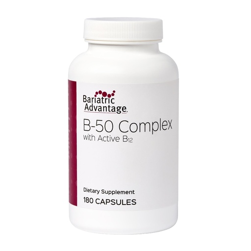 [BRSWIZQABYMGCD3U] Bariatric Advantage Vitamin B50 Complex - for Bariatric Surgery Patients - High-Potency, Easy-Digest Mini Capsules - Vitamin B Complex Supplements - Brain Health Support* - 180 Count